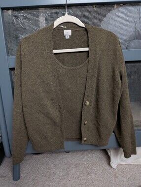 A New Day Green Cardigan + Top, Medium